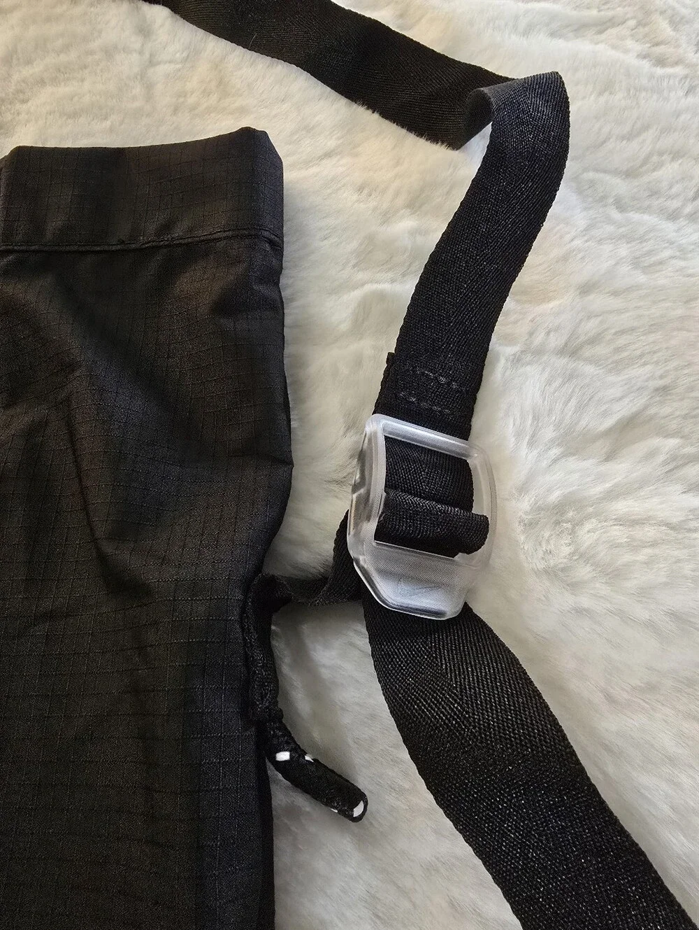 Nike Stash Tote Bag w/Pouch, Unisex, Black, Water Repellent White Swoosh - Picture 9 of 11